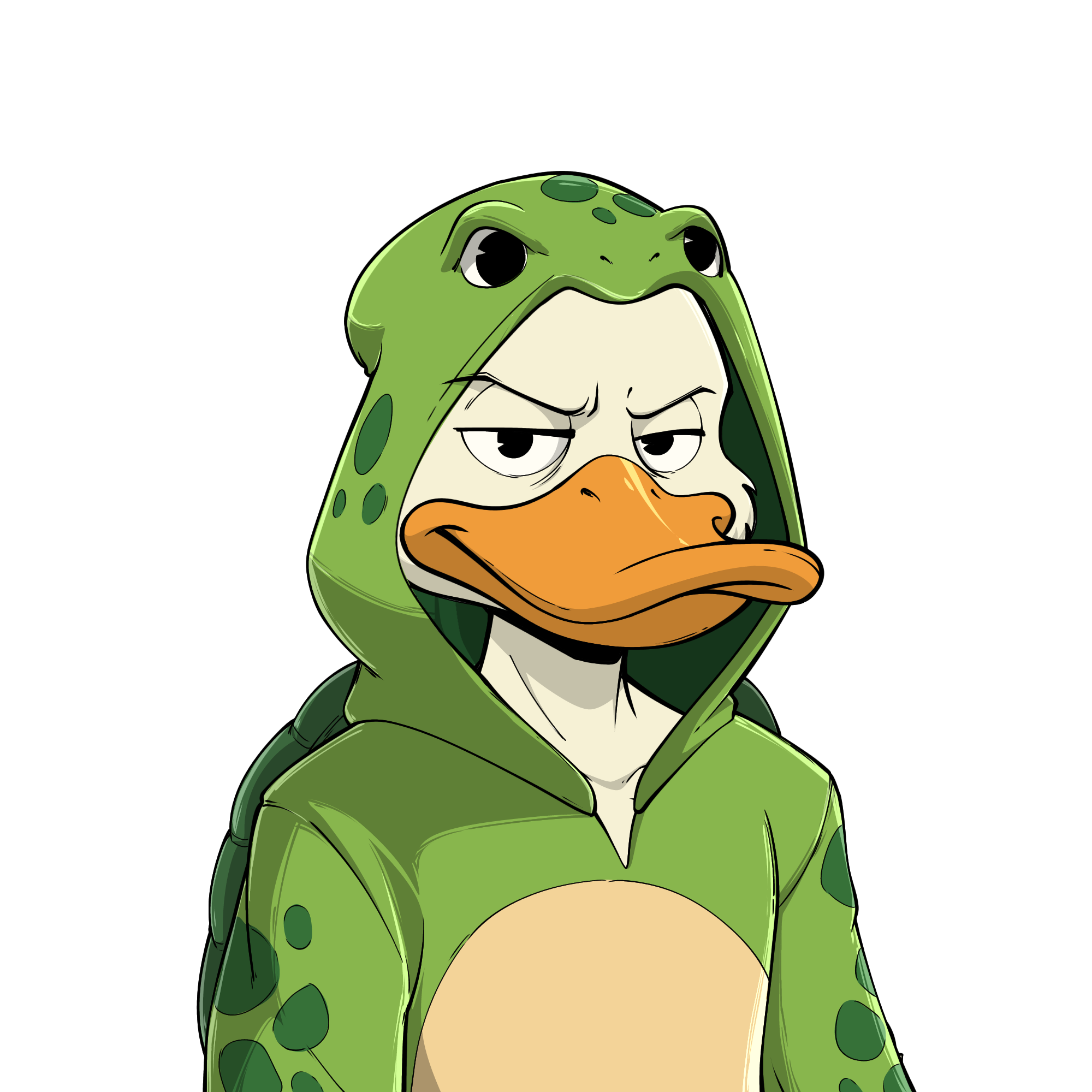 Grumpy Duck - Frog Hoodie